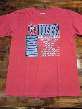 Vintage Indiana Basketball Shirt Adult XL 1989 Big Ten Champions March Madnes